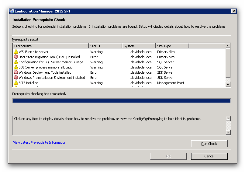 Instalación de System Center Configuration Manager 2012: instalación de prerrequisitos