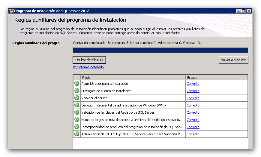 Instalación de System Center Configuration Manager 2012: SQL Server 2012