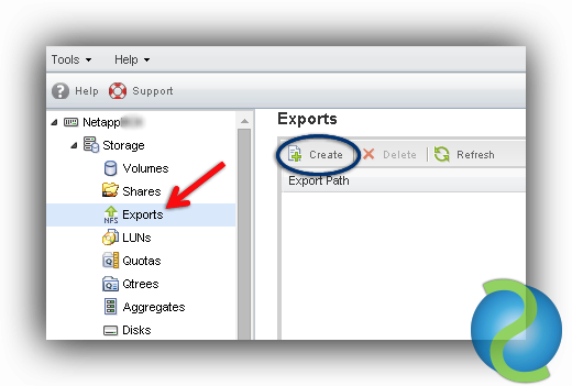 Exportar un volumen NFS editando el archivo exports