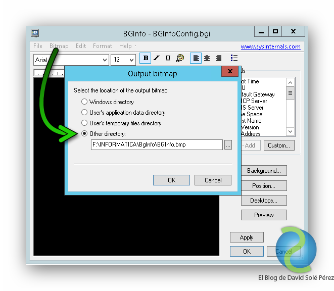 Configurar BGInfo en servidores de Active Directory